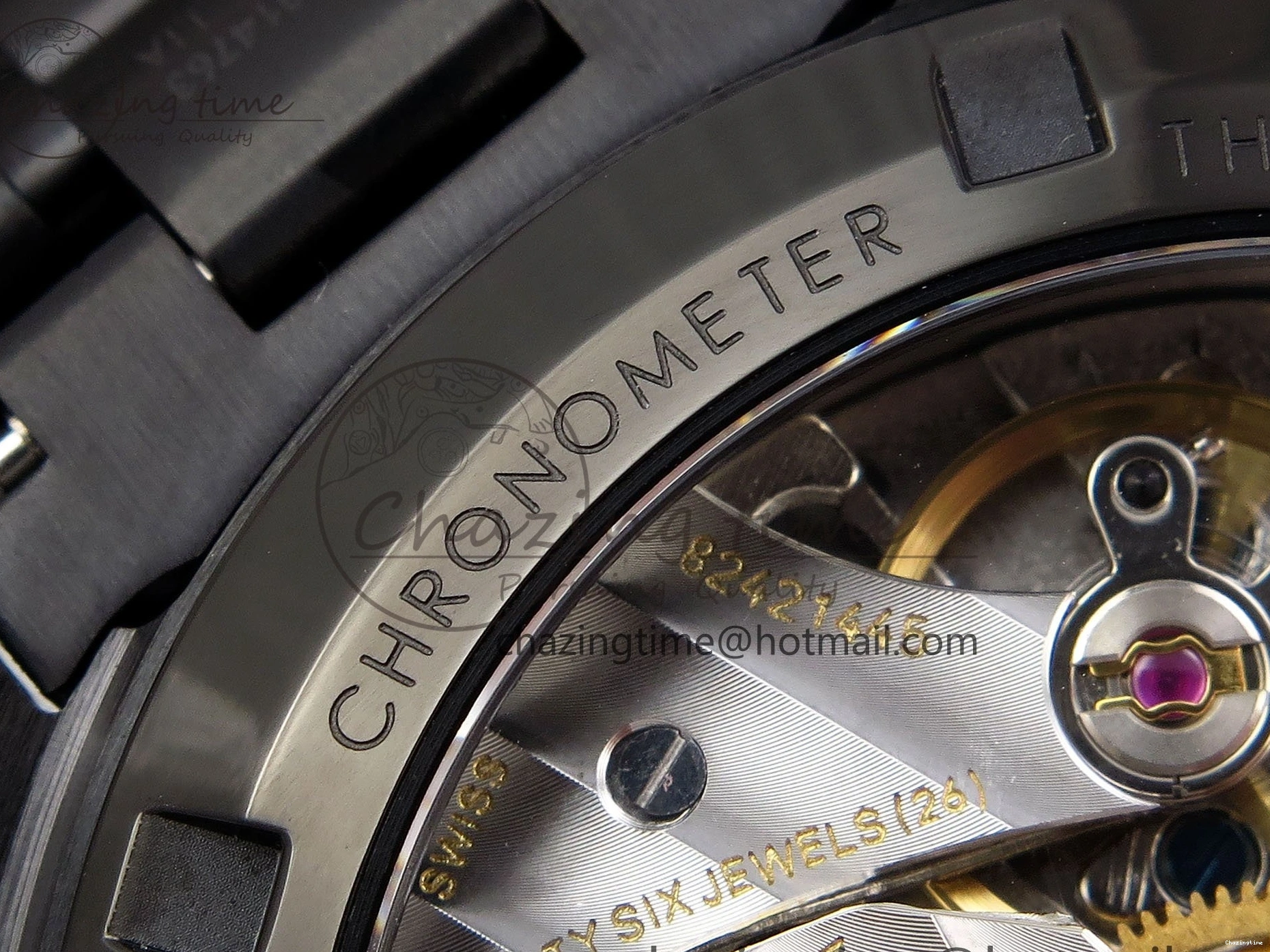 0422 Speedmaster Black Benom PVD Saturn RMF Best Edition on PVD Bracelet Lemania HW StreetReady 7726